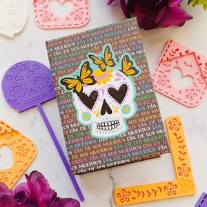Thematic Bookbinding tools  Dia de los Muertos rules for album notebook agenda and covers making Square for bookbinding and notebook sale
