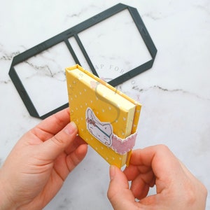 Modello di guida per la rilegatura di post-it, stencil per post-it da 3 x 3 pollici, quaderno portatile, note adesive, organizer portatile ricaricabile