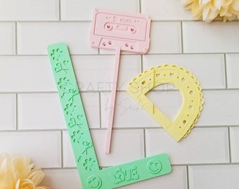 Etsy Thematic Binding tools / Retro Love / Bookbinding template / Love Rainbow Cassette / Scrapbooking tools / Albums / Notebooks