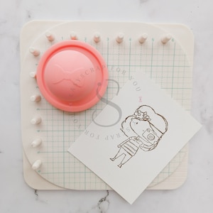 Stempelplatte Presswerkzeug großes Filz Stempel Werkzeug für gleichmäßigen Druck 3 im Durchmesser Schiebewerkzeug zum Kleben Versiegeln Einschlagen Leathercrafting Vinyl