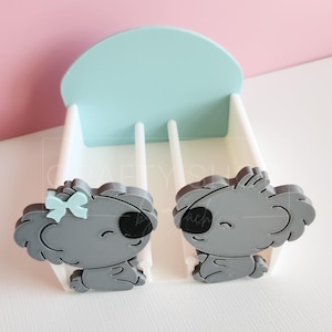 Caixa de cartões Memory Dex, recipiente de armazenamento com tema de coala impresso em 3D e caixa organizadora para cartões Memory Dex e projetos de scrapbooking apresenta
