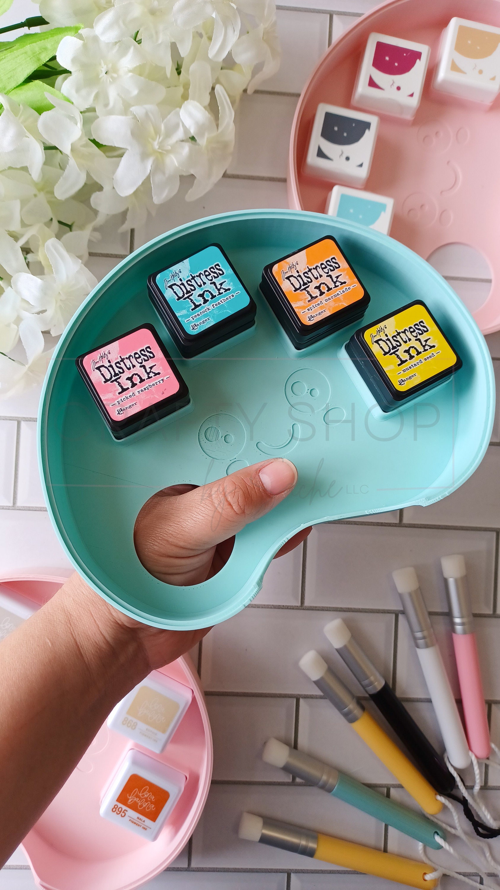 Stackable Ink Pad Storage Distress Mini Ink Pad Holder: Stackable Color Palette, Holds 4 - Etsy