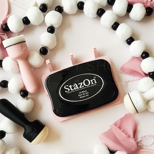 Memento StazOn-stempelkussen Enkele standaard en opberger met antislipsteun Compacte organizer voor inkt en deksel Ruimtebesparend knutselaccessoire