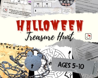 Halloween-schattenjacht | Afdrukbaar spel voor kinderen van 5-10 jaar (pdf-patroon)