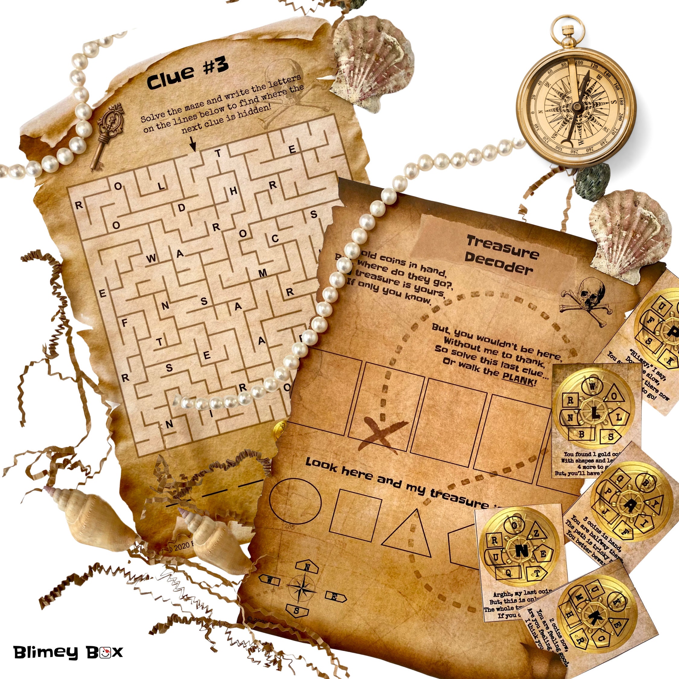Pirate Treasure Hunt Escape Game for Kids Printable - Etsy