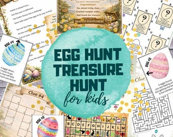 Paaspuzzeljacht voor kinderen | Afdrukbare aanwijzingen en codes voor schattenjacht (7-10 jaar)