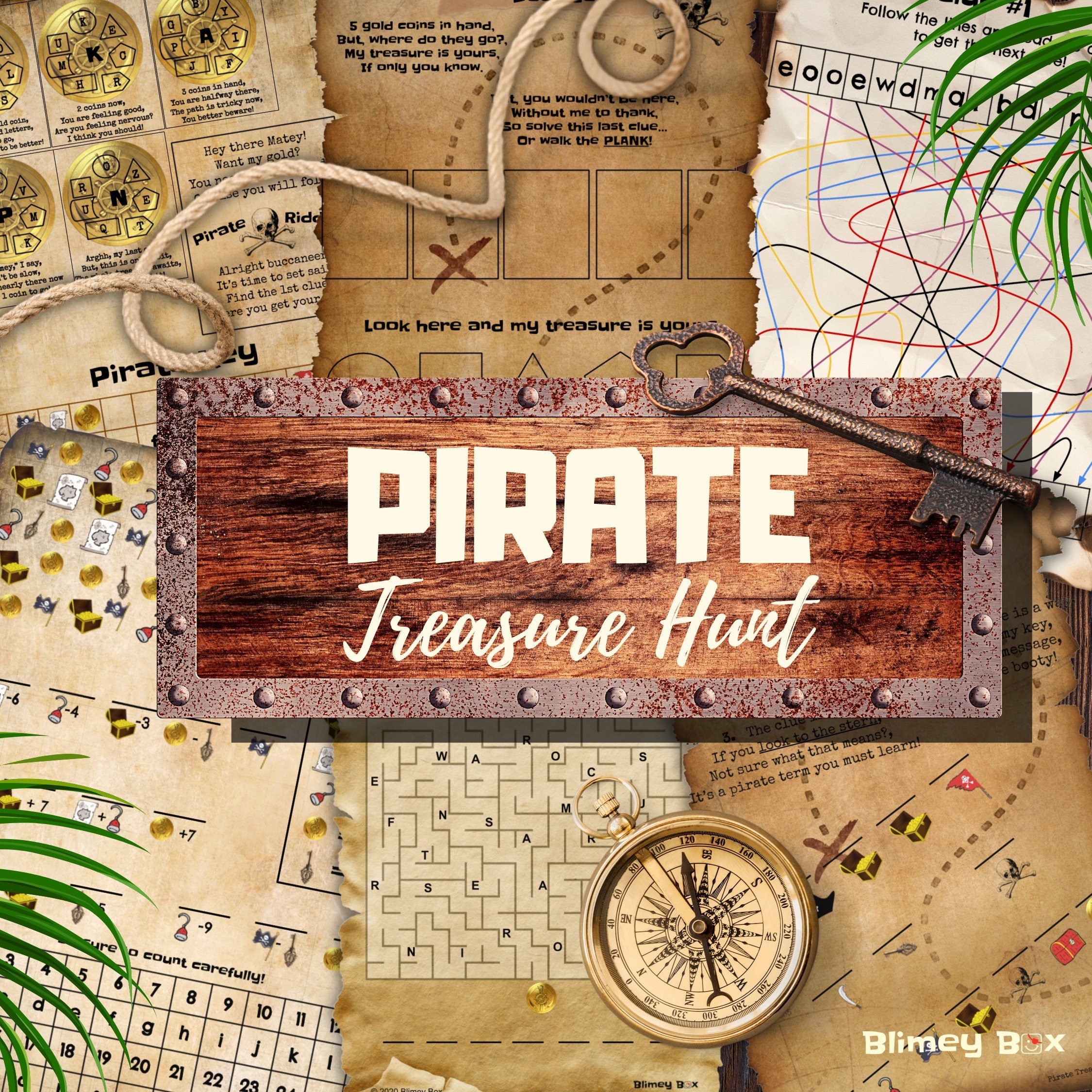 Pirate Treasure Hunt Escape Game for Kids Printable - Etsy
