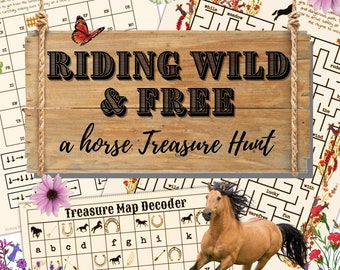 Paardenspeurtocht | Escape Room-spel Wild West (pdf-patroon)