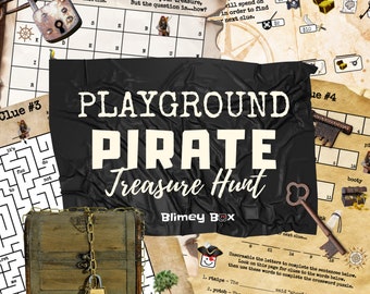 Piratenspeurtocht voor kinderen | Speeltuinspel (6-10 jaar) (afdrukbaar)