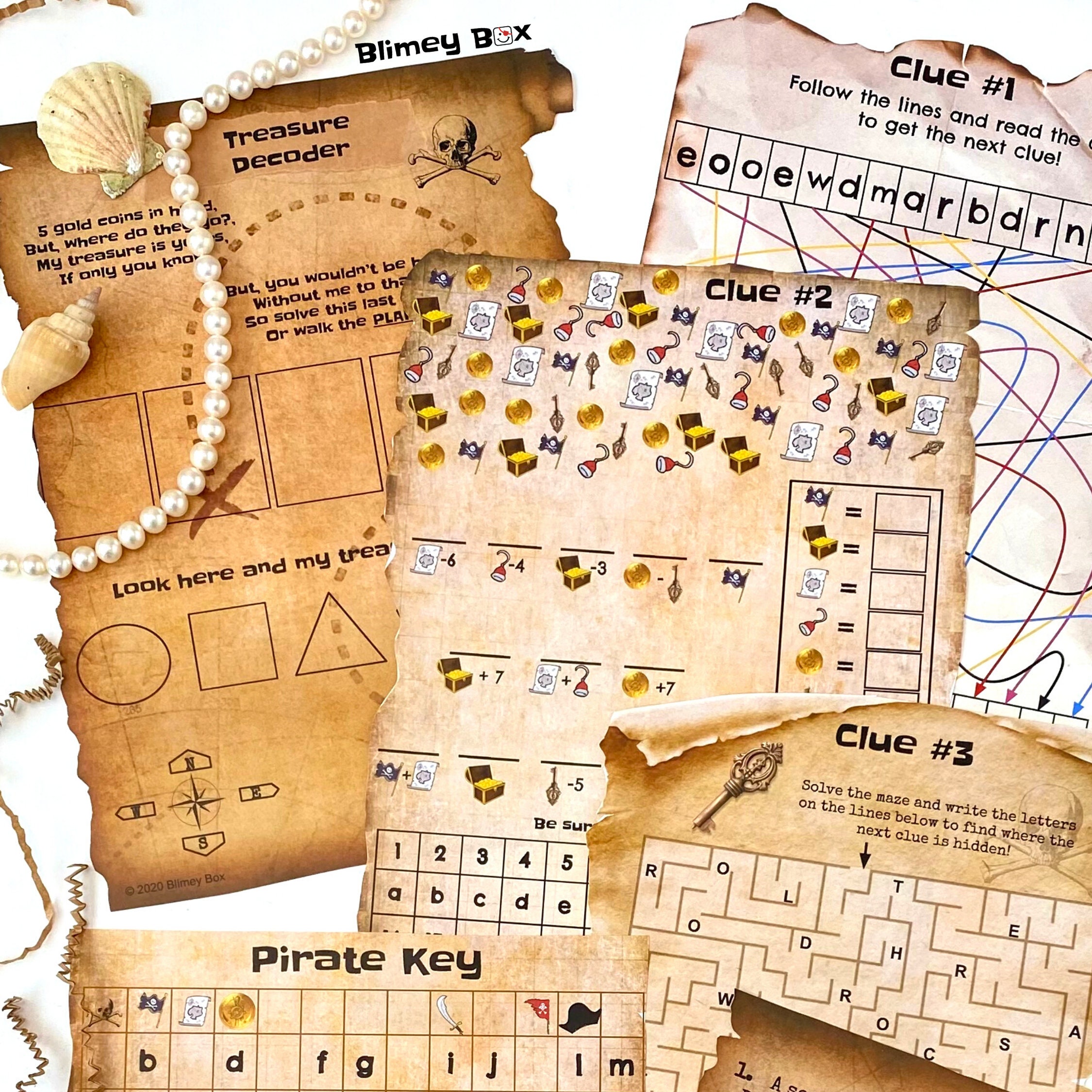 Pirate Treasure Hunt Escape Game for Kids Printable - Etsy
