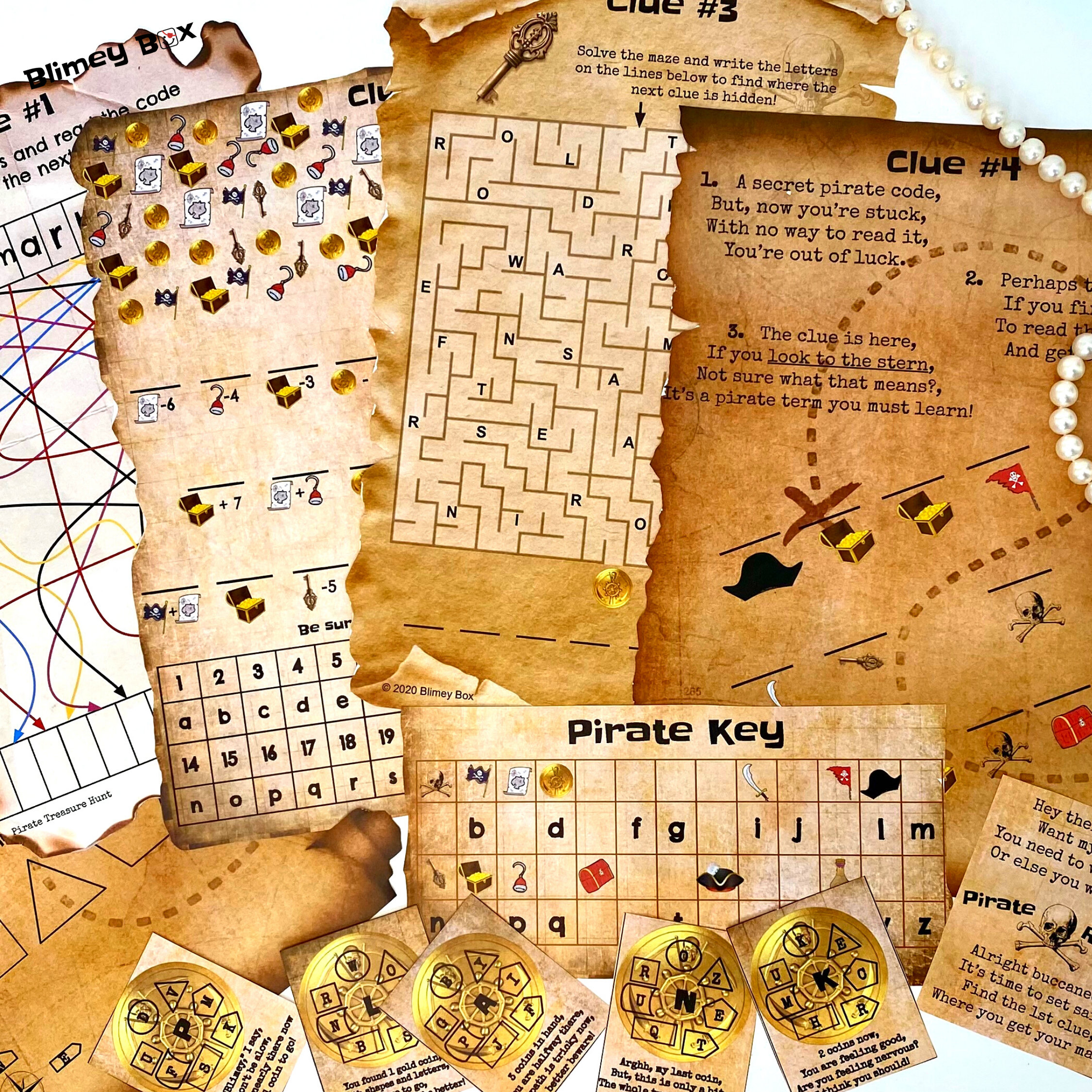 Pirate Treasure Hunt Escape Game for Kids Printable - Etsy