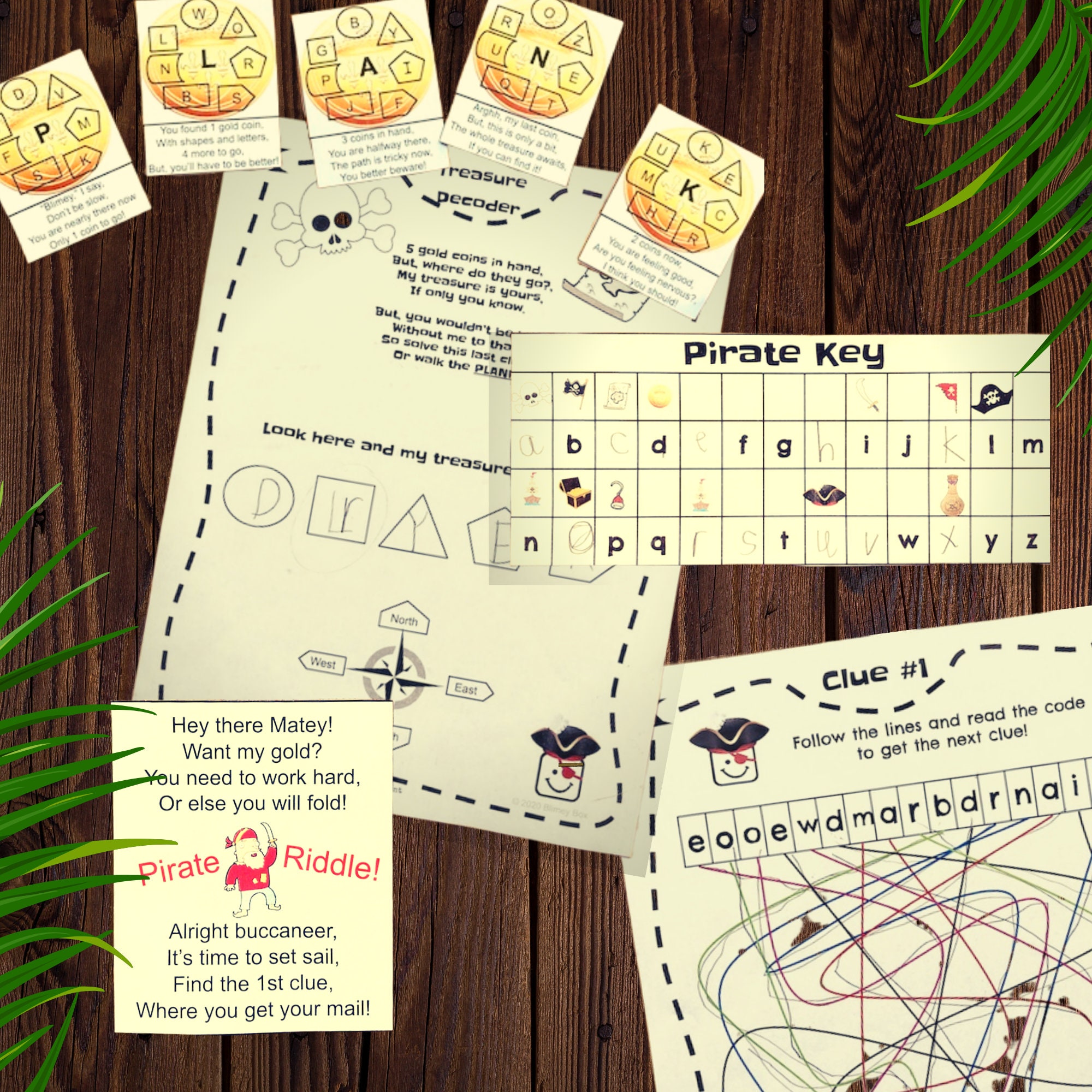 Pirate Treasure Hunt Escape Game for Kids Printable | Etsy Canada