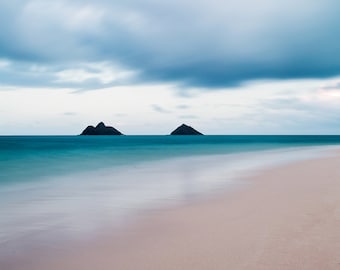 The Mokes en Oahu, Hawaii descarga digital, fotografía original, bellas artes, impresiones minimalistas, decoración del hogar, impresión de arte grande, pared de la galería