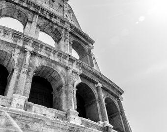 El Coliseo en Roma Italia, fotografía original, bellas artes, impresiones minimalistas, decoración del hogar, gran impresión de arte, pared de la galería