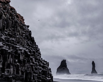 Cueva de Halsanefshellir, Islandia, fotografía original, bellas artes, grabados minimalistas, decoración del hogar, impresión de arte grande, pared de la galería