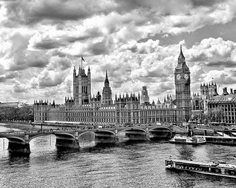 London skyline photo descarga instantánea, foto panorámica única para imprimir, decoración del hogar, bellas artes, letra grande
