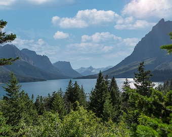 Descarga instantánea de fotos de lagos y montañas, foto individual para imprimir, decoración del hogar, bellas artes, fotografía original de paisajes