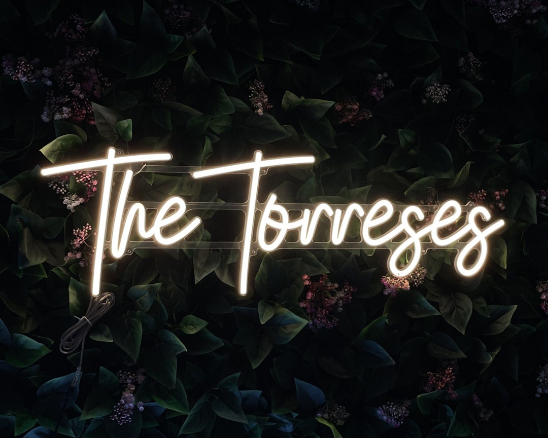 Wedding Neon Sign Last Name Neon Sign for Wedding Plan Signs for