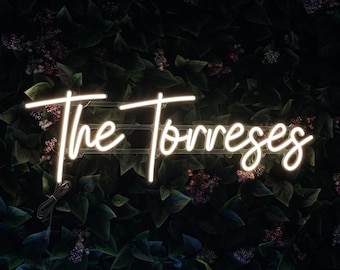 Wedding Neon Sign - Last Name Neon Sign for wedding plan - Signs for wedding table - Signs for wedding photo booth - Couple Names Neon Signs