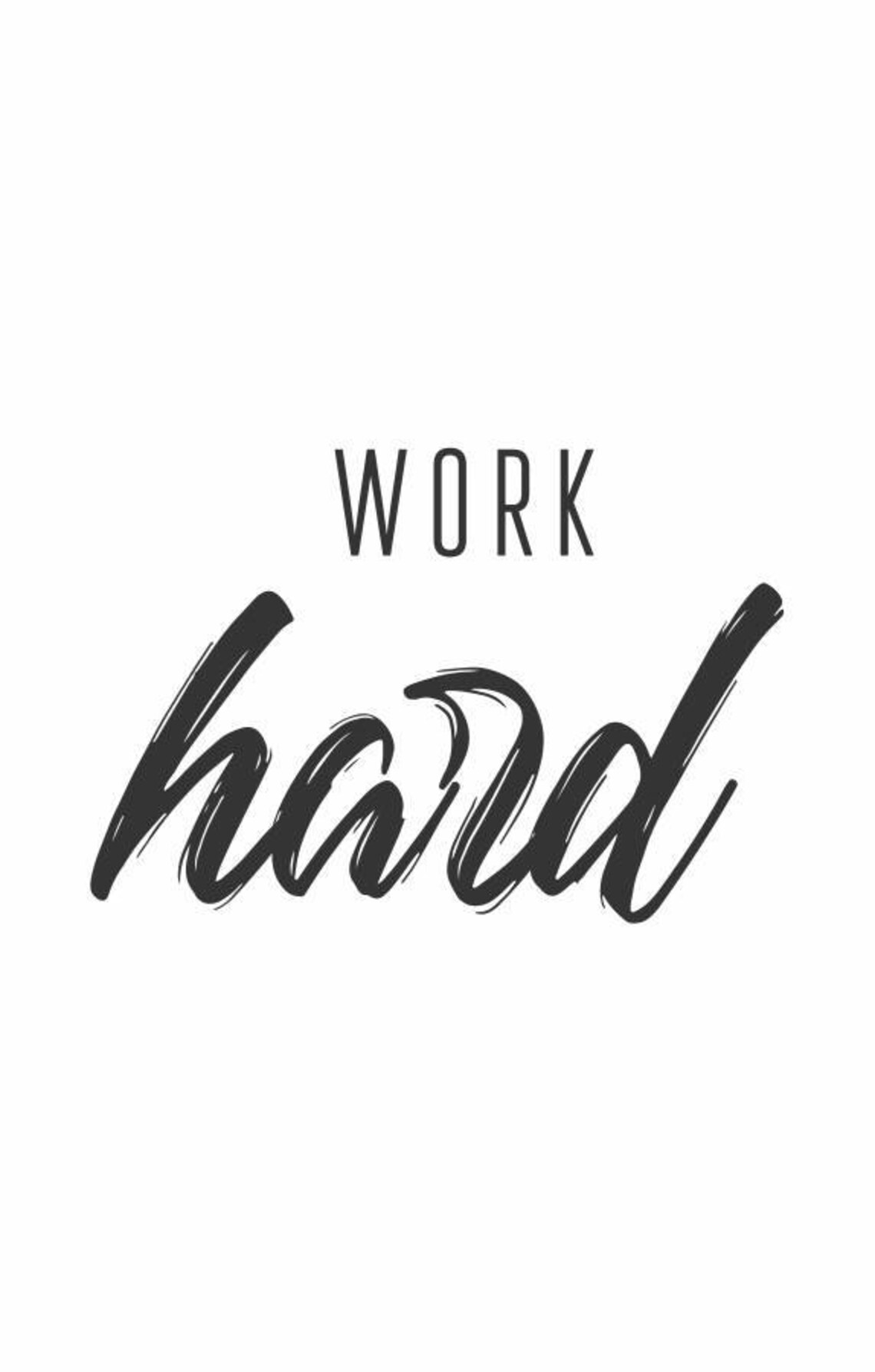 WORK HARD Quotemotivational Quoteoffice Wall Art Printable Etsy