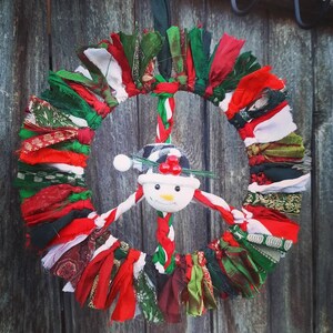 Boho Holiday Wreath, Snowman Wreath, Christmas Decor, Christmas Wreath, Boho Wreath, Holiday Gift, Peace Sign Wreath, Hippie Christmas Decor