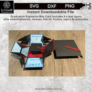 Graduation Explosion Box/svg Gradutation /graduation Card/graduation ...
