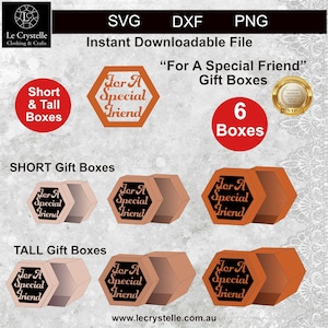 hexagonal gift box /file svg box cricut/hexagon box template/boxes svg /friendship gift box /cricut/silhouette/hexagon box svg/hexagonal box