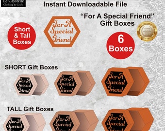 Sechseck Geschenkbox/Datei svg Box cricut/Hexagon Box Vorlage/Box svg/Freundschafts geschenk box/cricut/silhouette/hexagon box svg/hexagonal box