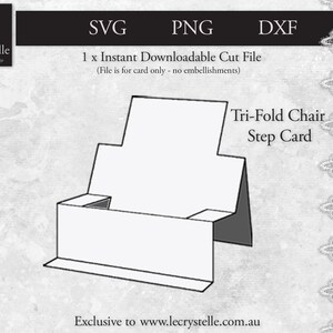 SVG Cut File Card/chair Step Card/step Card Template/svg Cards/folding ...