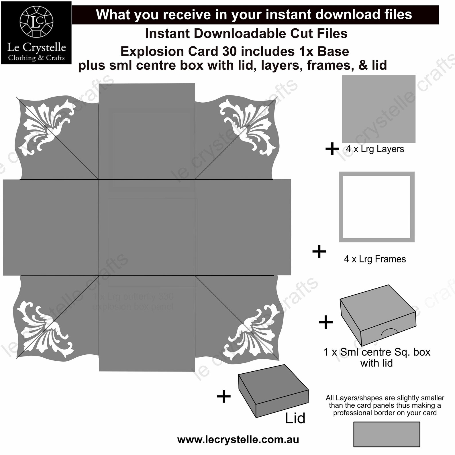 Explosion box svg 30/cut file/exploding card template/svg | Etsy