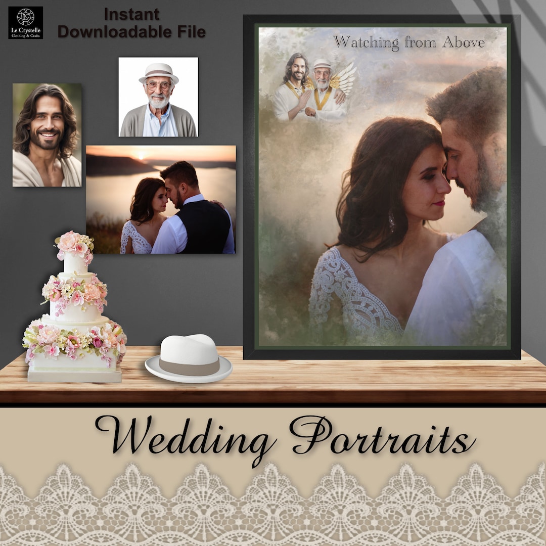 Couple Portrait/digital Custom Portrait/photo Memories/memory Gift ...