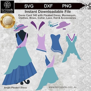 Carte de robe de dames SVG fichier coupé / carte de robe de dame / modèle 140 / svg carte de robe / robe de dames superposée svg / cricut / silhouette / - 140