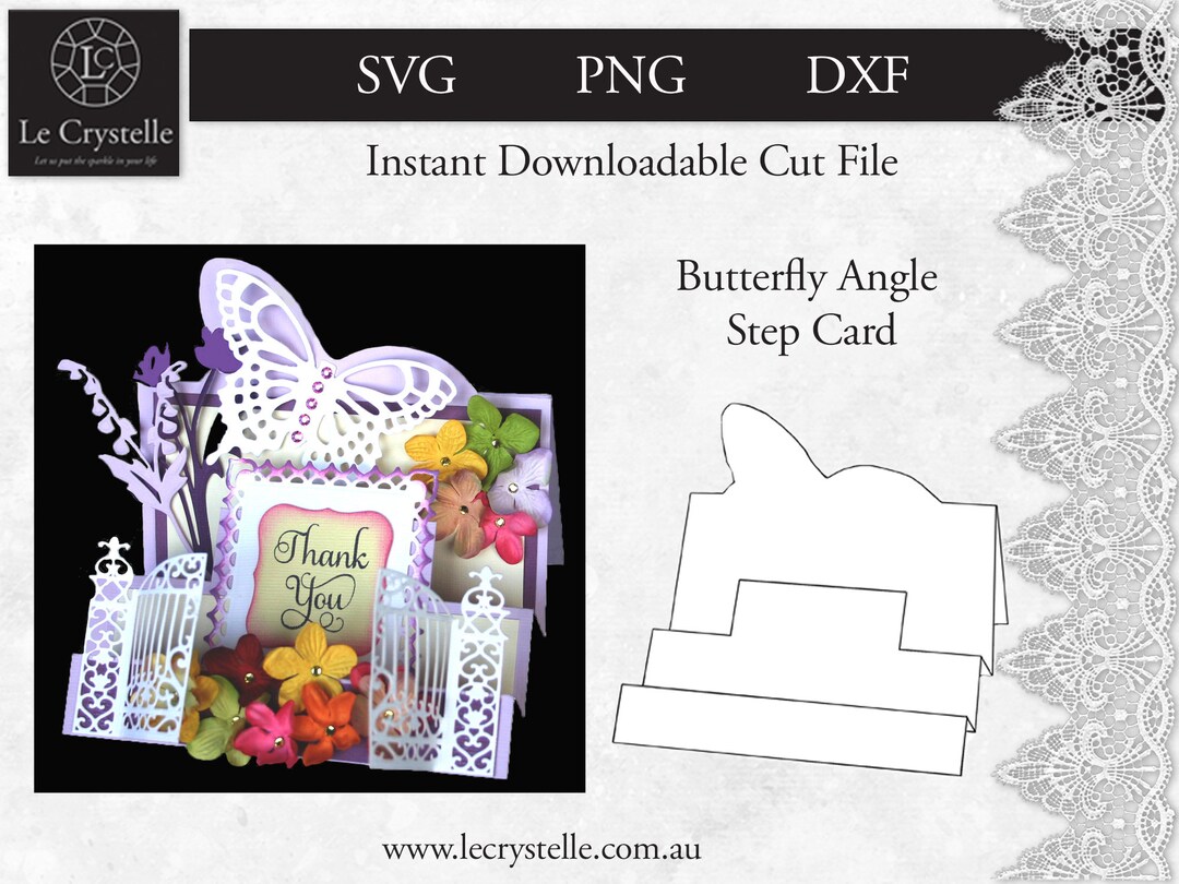 SVG Cut File Card/butterfly Card Template/svg Cards/folding Cards ...