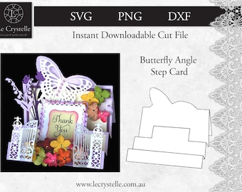 SVG cut file card/Butterfly card template/svg cards/folding cards/layered card/cricut/silhouette/