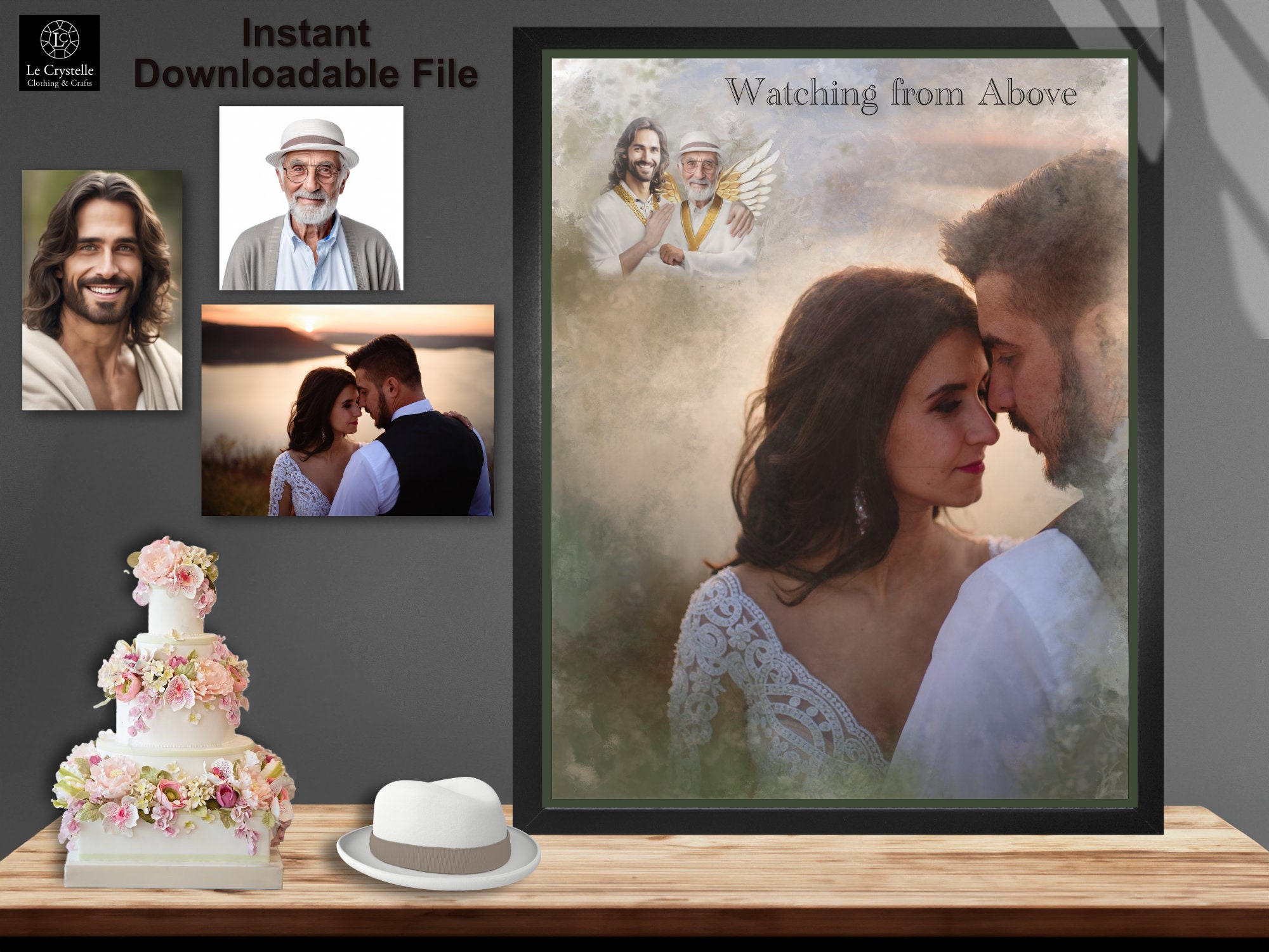 Couple Portrait/digital Custom Portrait/photo Memories/memory Gift ...