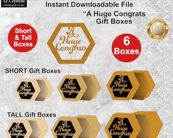 Hexagon Box/Datei svg Box cricut/Hexagon Box Vorlage/Glückwunsch Geschenkbox/cricut/silhouette/hexagon box svg/hexagonal box
