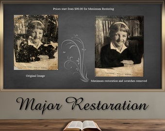 Foto-Kratz-Reparatur / digitale Foto-Reparatur / Foto-Erinnerungen / altes Foto reparieren / Kunstdruck / Foto altern / Fotos kombinieren / große Restaurierung