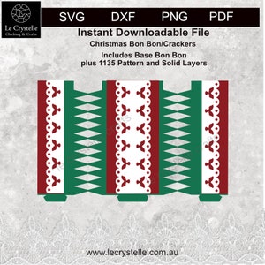 SVG cut file Christmas bon bons/crackers svg 1135/bon bon svg for cricut and silhouette/bon bons svg/Bon bon  Pdf/bon bon