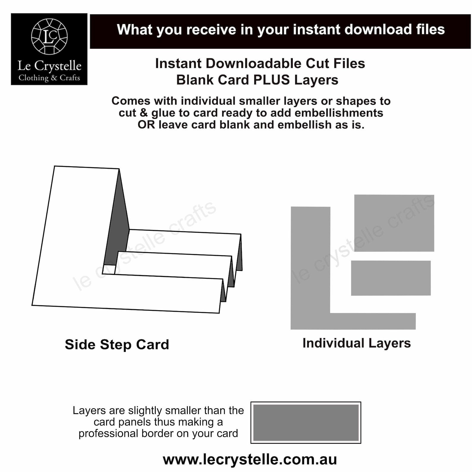SVG Cut File Card/side Step Card/step Card Template/svg Cards/folding