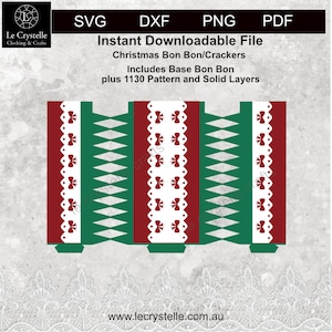 SVG cut file Christmas bon bons/crackers svg 1130/bon bon svg for cricut and silhouette/bon bons svg/Bon bon  Pdf/bon bon