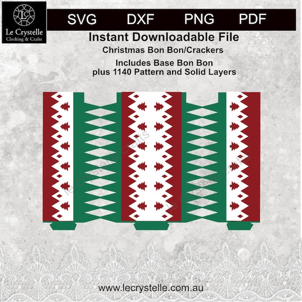 SVG cut file Christmas bon bons/crackers svg 1140/bon bon svg for cricut and silhouette/bon bons svg/Bon bon  Pdf/bon bon