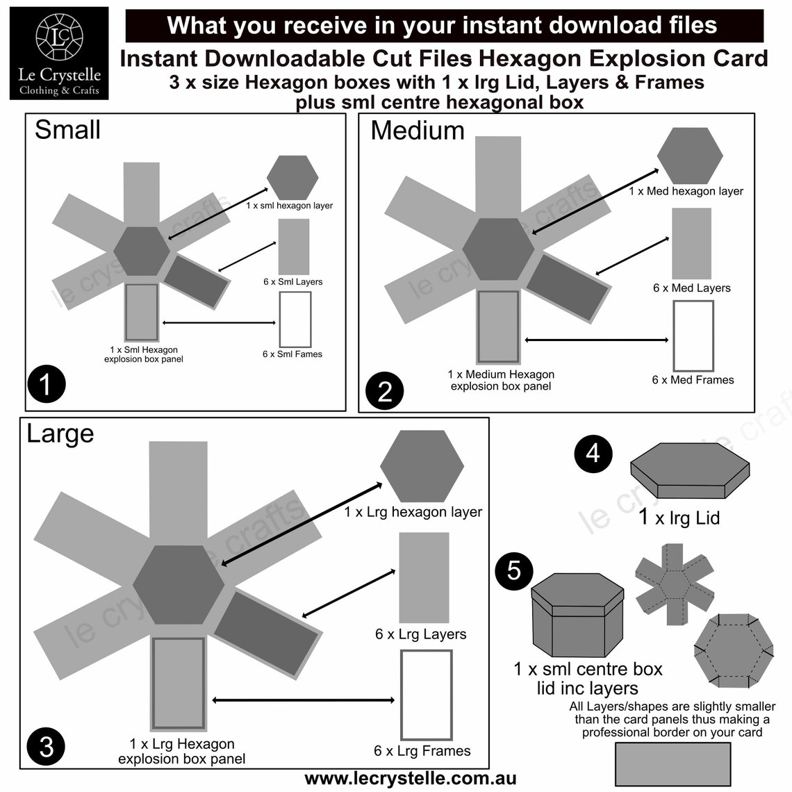 SVG Explosion Box Hexagon/cut File/exploding Card Template/svg - Etsy
