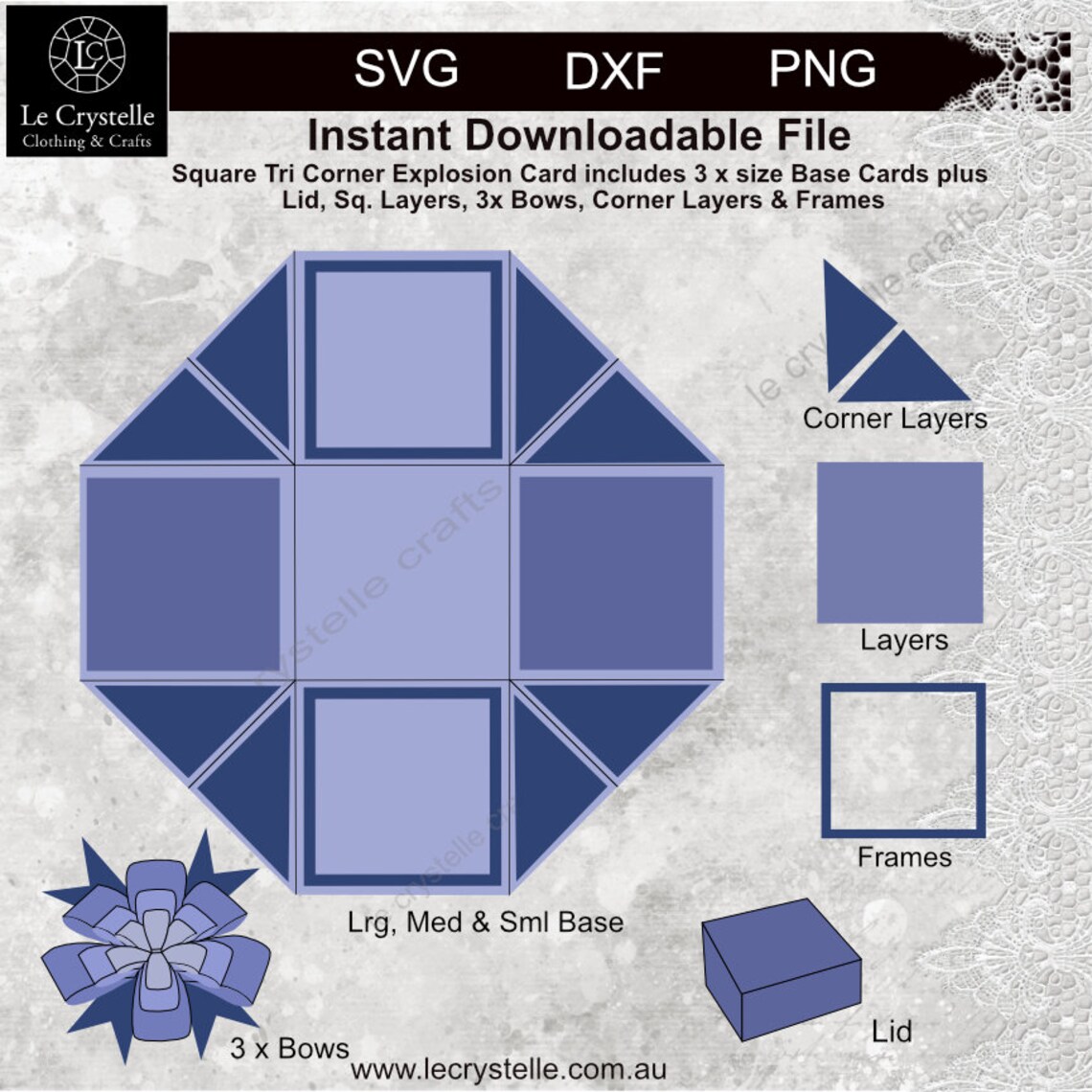 SVG Explosion Box/cut File/exploding Card Template/svg - Etsy