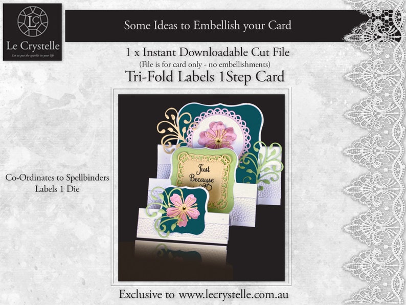 SVG Cut File Card/trifold Labels 1 Step Card/step Card Template/svg ...