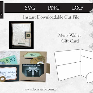 SVG cut file card/ men's wallet gift card template/svg cards/folding cards/layered card/cricut/silhouette/