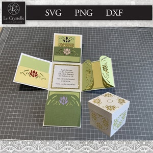 Może przedstawiać: Zielono-ż&oacute;łte pudełko z papieru z wyskakującym elementem. Pudełko zawiera wiadomość: "Ludzie tacy jak ty są jak kwiaty, kt&oacute;re dodają koloru, zapachu i świeżości życiu. Jestem niezmiernie zaszczycony, że cię znam. Dziękuję za wszystko!"