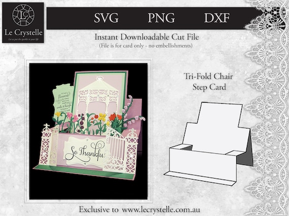 SVG Cut File Card/chair Step Card/step Card Template/svg - Etsy UK