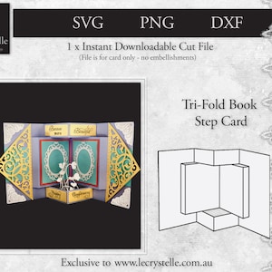 SCHEDA file SVG / scheda passo libro / modello di scheda passo / carte svg / carte pieghevoli / scheda a strati / cricut / silhouette /
