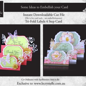 SVG Cut File Card/trifold Labels 4 Step Card/step Card Template/svg ...