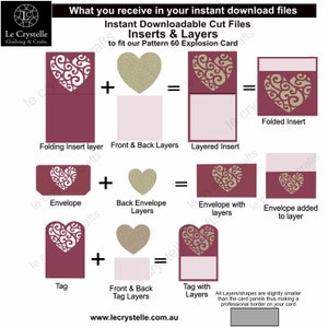 caja de explosión / caja de regalo explosiva / archivo de corte / plantilla de explosión / regalos de Navidad / Regalo explosivo / tarjeta en capas / cricut / silueta / patrón 60 imagen 4